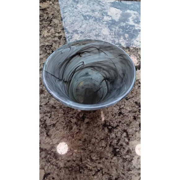 Vintage Handmade Decorative Swirl Art Glass For Candles Or Flowers - Picture 5 of 12